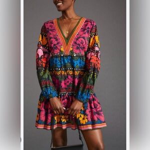 Farm for Anthropologie V-Neck Dress